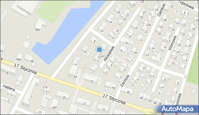 Ciechanów, Akacjowa, 5, mapa Ciechanów