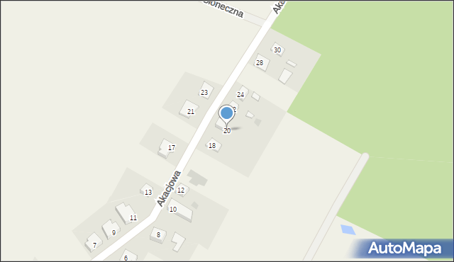 Cieszków, Akacjowa, 20, mapa Cieszków