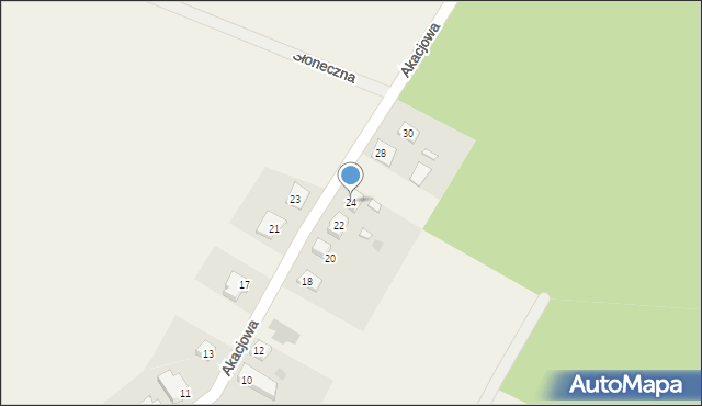 Cieszków, Akacjowa, 24, mapa Cieszków