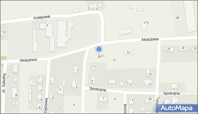 Cigacice, Akacjowa, 10, mapa Cigacice