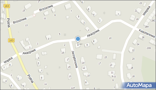 Czaplinek, Akacjowa, 4, mapa Czaplinek