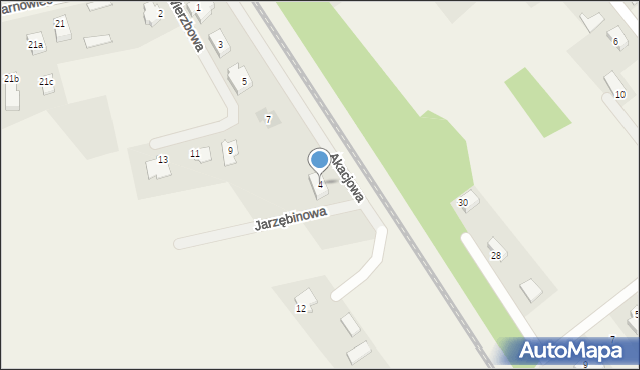 Czarnowiec, Akacjowa, 4, mapa Czarnowiec