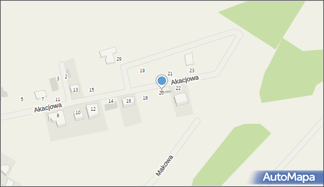 Czeczewo, Akacjowa, 20, mapa Czeczewo