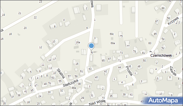 Czernichów, Akacjowa, 5, mapa Czernichów