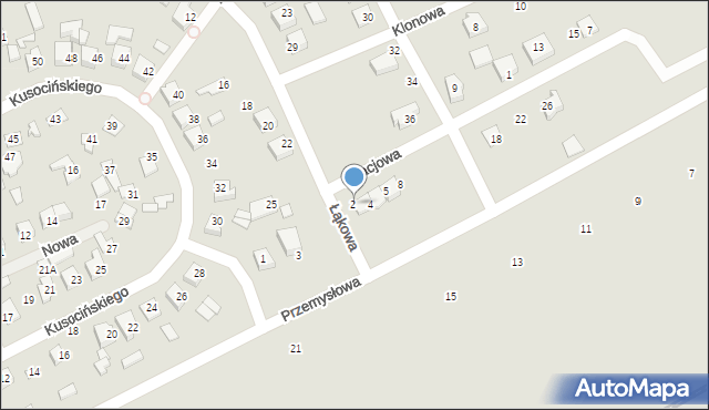Czyżew, Akacjowa, 2, mapa Czyżew