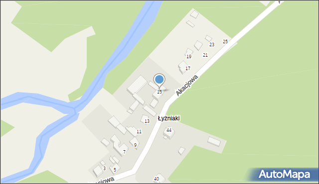 Danków, Akacjowa, 15, mapa Danków