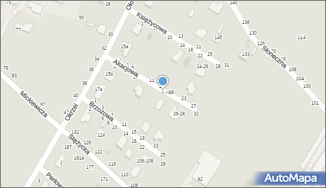 Dęblin, Akacjowa, 20, mapa Dęblin