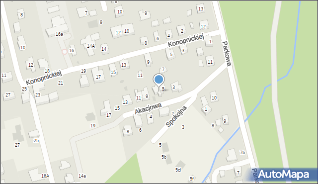 Długołęka, Akacjowa, 7, mapa Długołęka