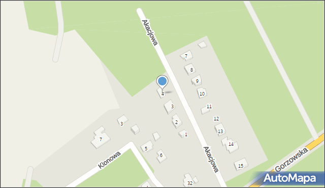 Dobiegniew, Akacjowa, 4, mapa Dobiegniew