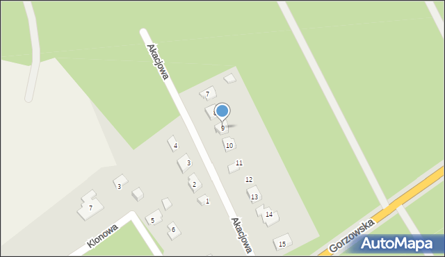 Dobiegniew, Akacjowa, 9, mapa Dobiegniew