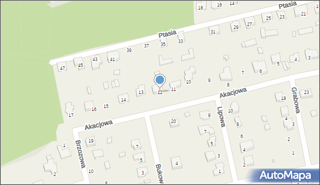 Droszków, Akacjowa, 12, mapa Droszków