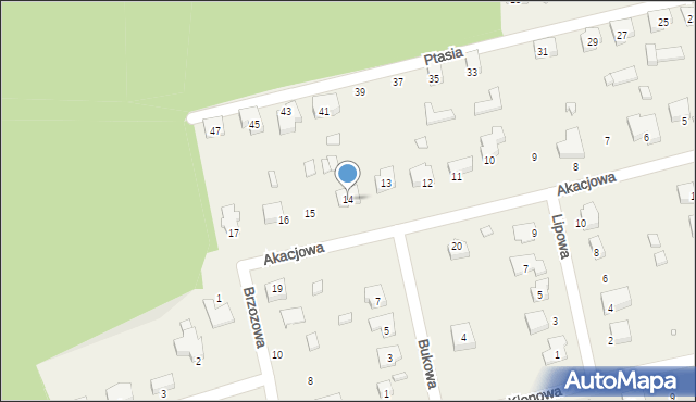 Droszków, Akacjowa, 14, mapa Droszków