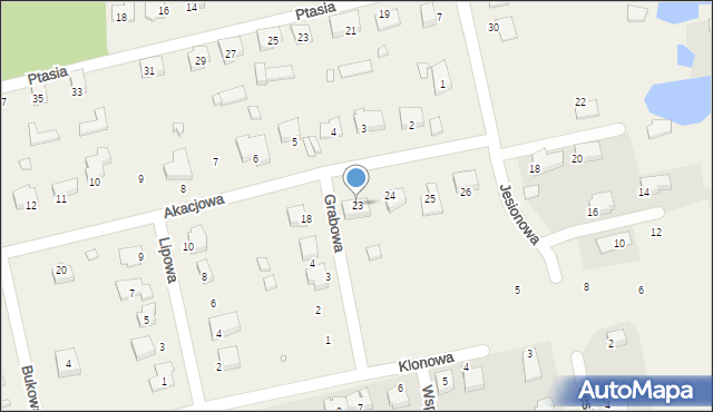 Droszków, Akacjowa, 23, mapa Droszków