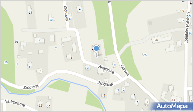 Dys, Akacjowa, 2, mapa Dys