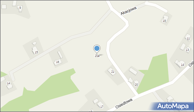 Frydrychowice, Akacjowa, 21a, mapa Frydrychowice