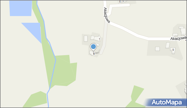 Frydrychowice, Akacjowa, 8, mapa Frydrychowice