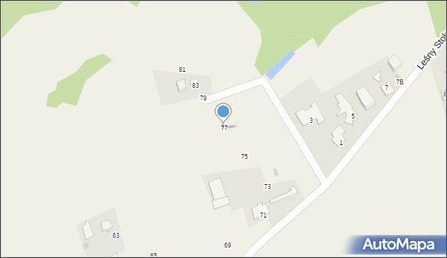 Gaj, Akacjowa, 77, mapa Gaj