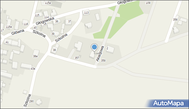 Gaworzyce, Akacjowa, 1, mapa Gaworzyce