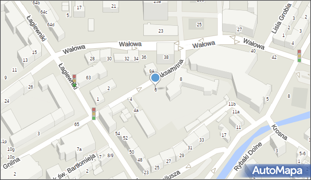 Gdańsk, Aksamitna, 6, mapa Gdańska