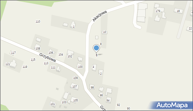 Gdów, Akacjowa, 6, mapa Gdów
