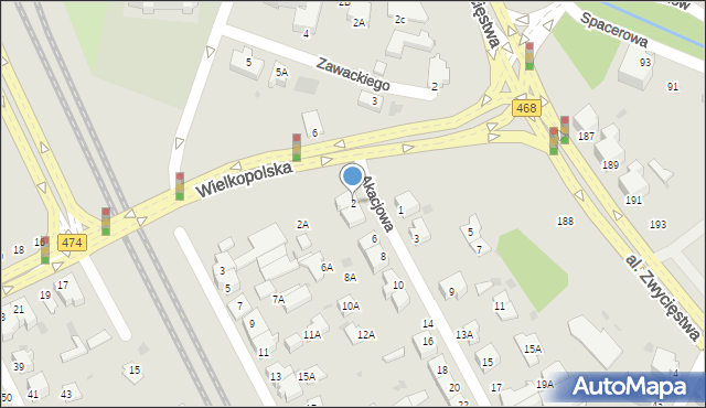 Gdynia, Akacjowa, 2, mapa Gdyni