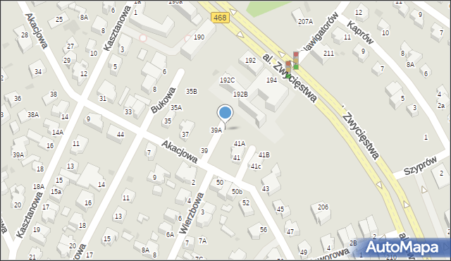 Gdynia, Akacjowa, 39C, mapa Gdyni