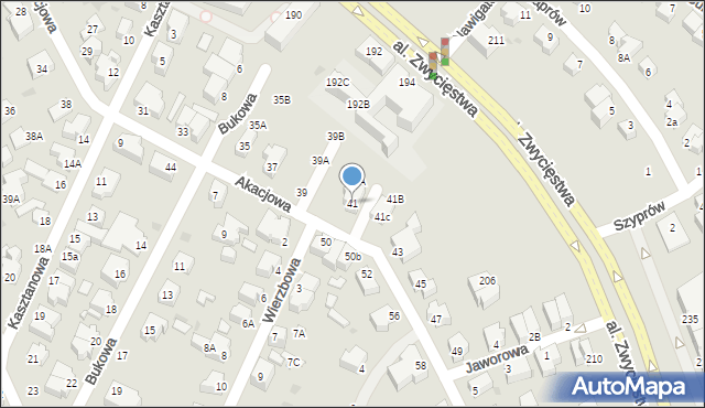 Gdynia, Akacjowa, 41, mapa Gdyni
