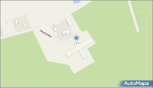 Glinik, Akacjowa, 7, mapa Glinik