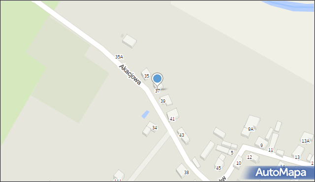 Głogów, Akacjowa, 37, mapa Głogów