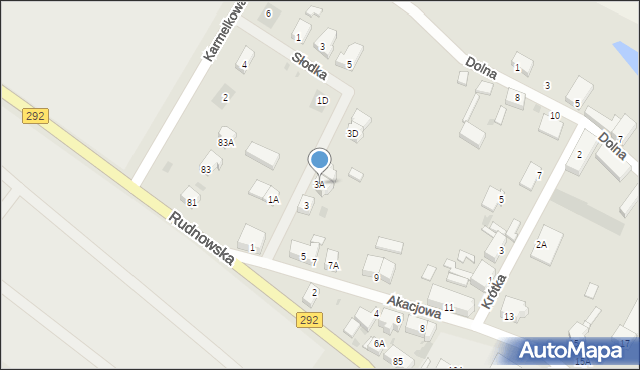 Głogów, Akacjowa, 3A, mapa Głogów