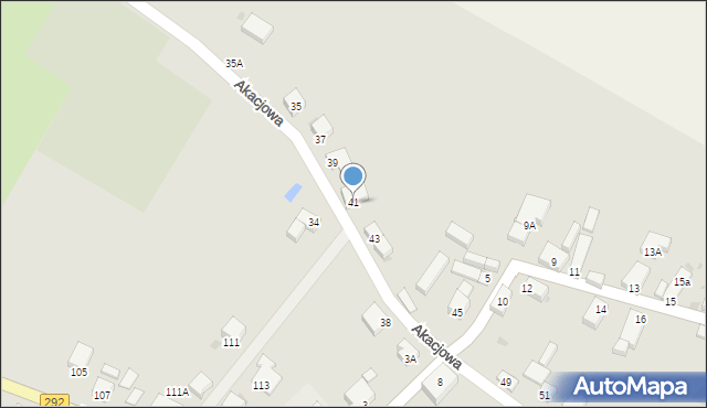 Głogów, Akacjowa, 41, mapa Głogów