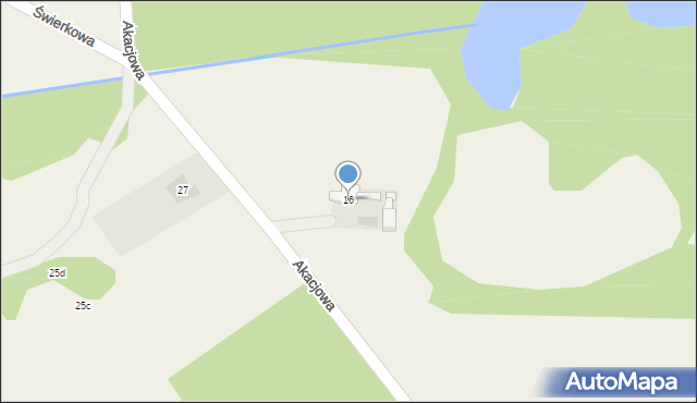 Główiew, Akacjowa, 16, mapa Główiew