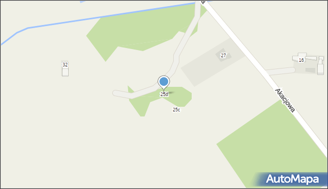 Główiew, Akacjowa, 25d, mapa Główiew