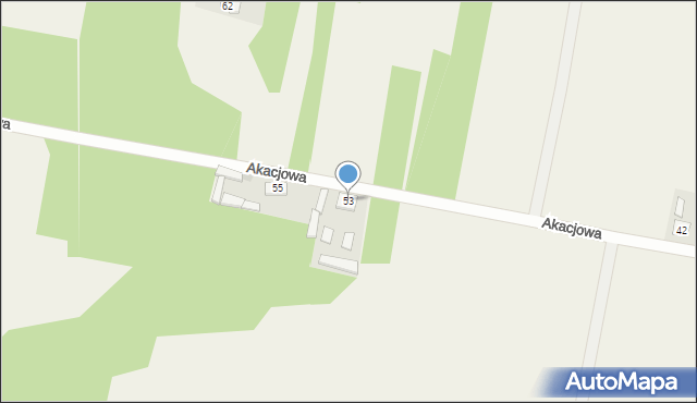 Gołąbek, Akacjowa, 53, mapa Gołąbek