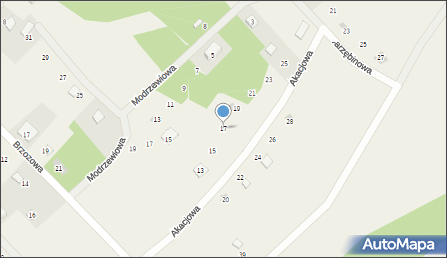 Gołubie, Akacjowa, 17, mapa Gołubie