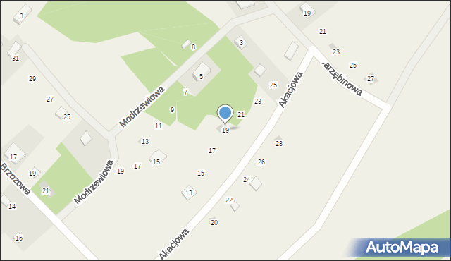 Gołubie, Akacjowa, 19, mapa Gołubie