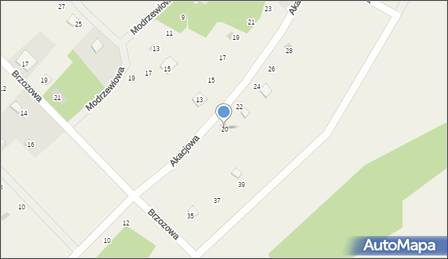 Gołubie, Akacjowa, 20, mapa Gołubie