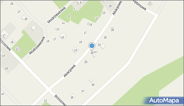 Gołubie, Akacjowa, 22, mapa Gołubie