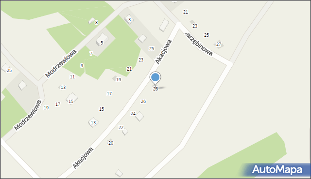 Gołubie, Akacjowa, 28, mapa Gołubie