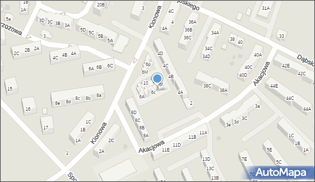 Gryfice, Akacjowa, 6d, mapa Gryfice