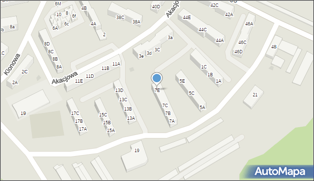 Gryfice, Akacjowa, 7E, mapa Gryfice