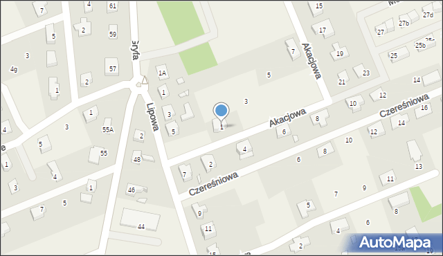 Grzędzice, Akacjowa, 1, mapa Grzędzice