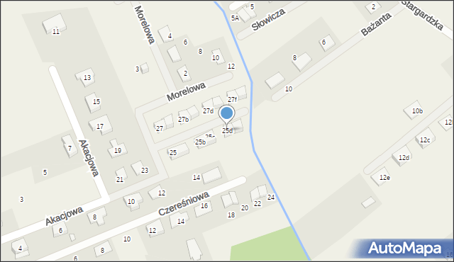 Grzędzice, Akacjowa, 25d, mapa Grzędzice