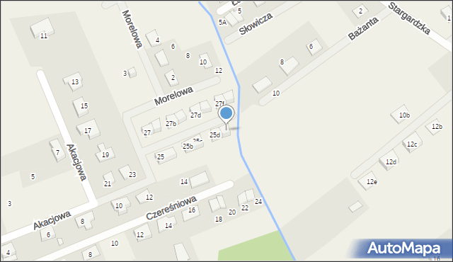 Grzędzice, Akacjowa, 25e, mapa Grzędzice