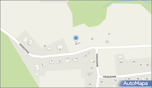 Hażlach, Akacjowa, 23, mapa Hażlach