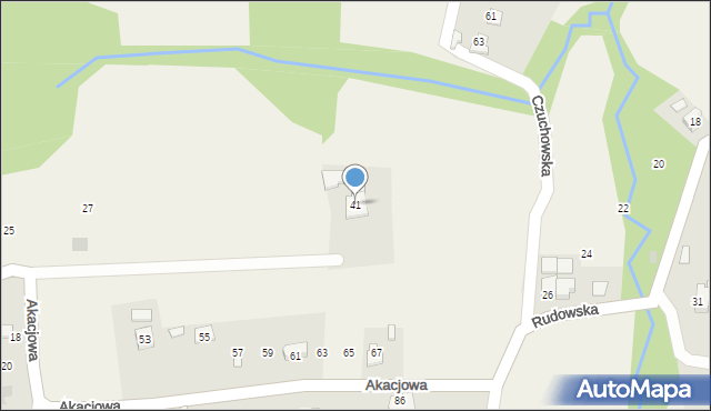 Hażlach, Akacjowa, 41, mapa Hażlach