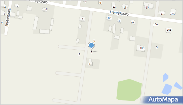 Henrykowo, Akwamarynowa, 7, mapa Henrykowo