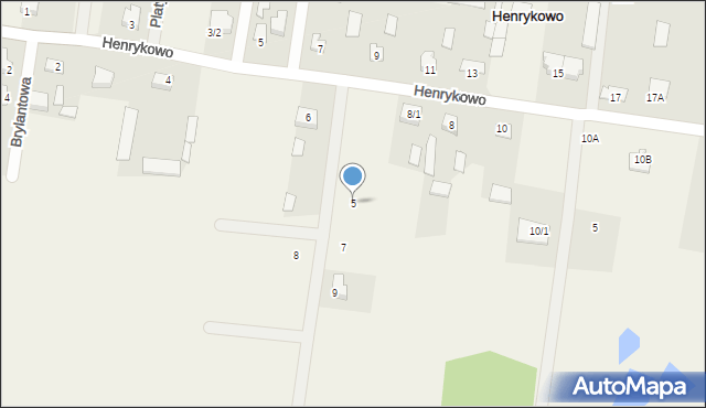Henrykowo, Akwamarynowa, 5, mapa Henrykowo