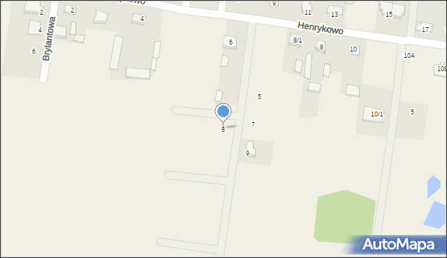 Henrykowo, Akwamarynowa, 8, mapa Henrykowo
