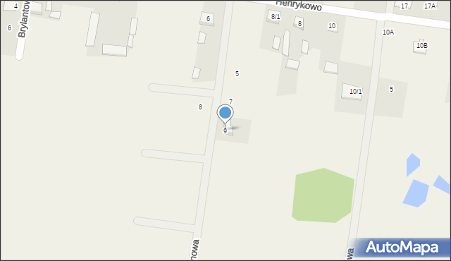 Henrykowo, Akwamarynowa, 9, mapa Henrykowo